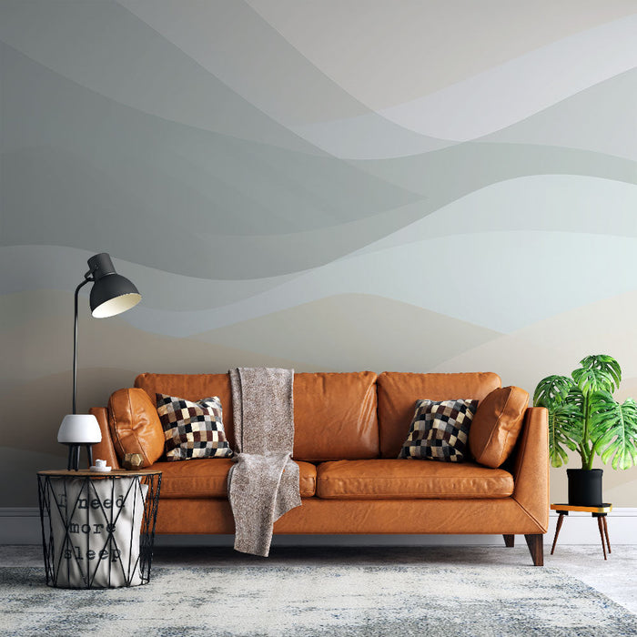 Tapet valuri moi | Model abstract de valuri pastelate