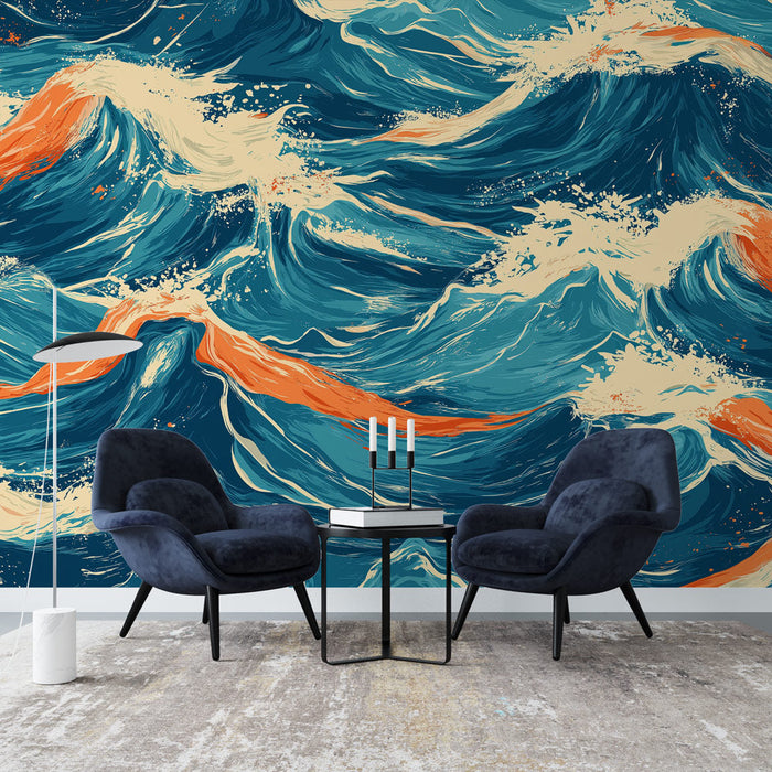 Фототапет вълни | В средата на океана