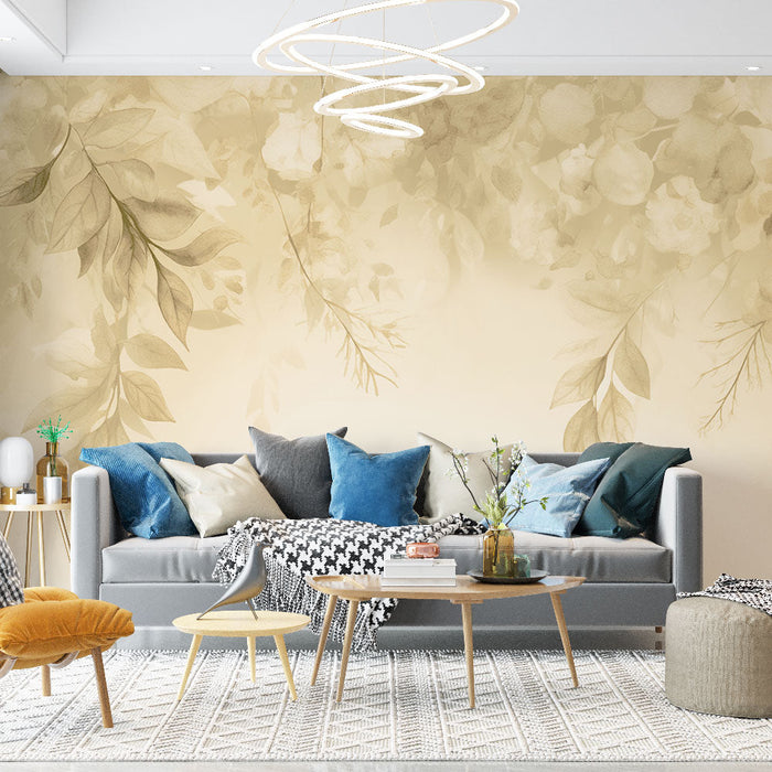 Φωτοταπετσαρία φυτών vintage | Κρεμαστά κλαδιά