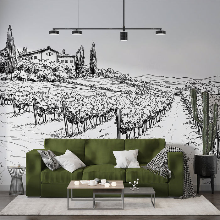 Фототапет лози | Идилична сцена на лозе