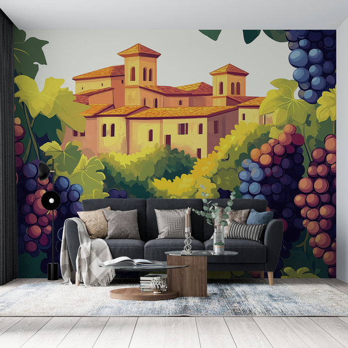 Фототапет лозе | Очарователен изглед към лозовото имение