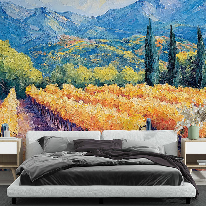 Tapeta vinograd | Krajolik vinograda u jesenskim bojama