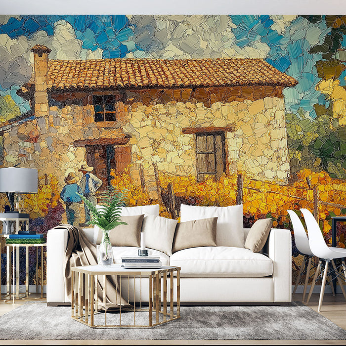 Фототапет лозе | Живописна сцена на реколта