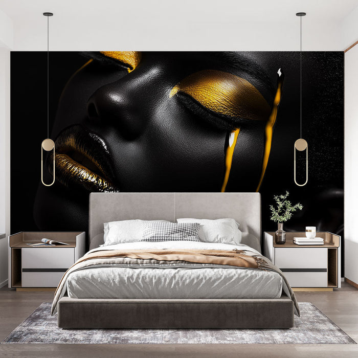 Panoraamne näotapet | Kõik mustas ja kuldses