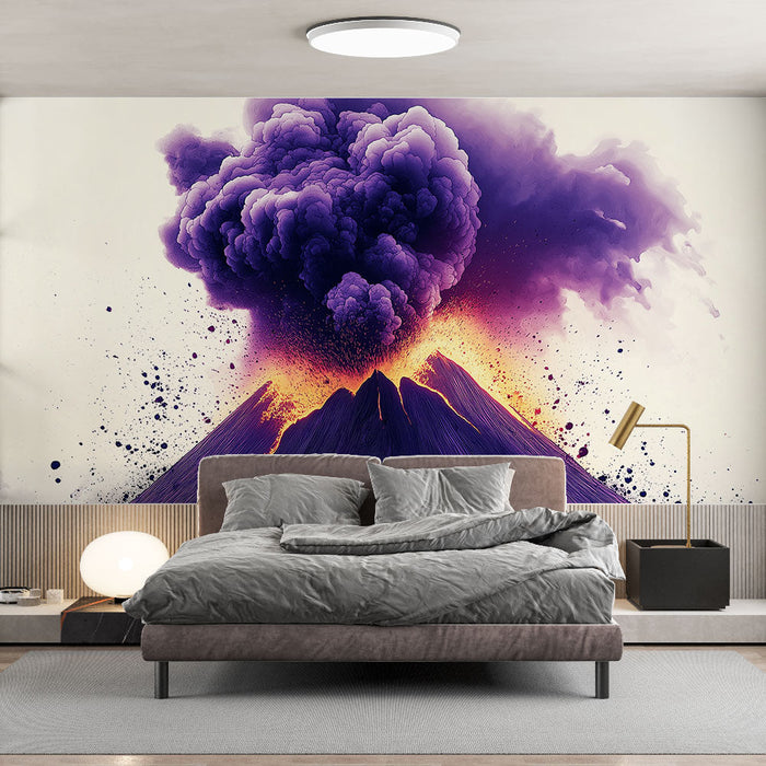 Tapete vulkanisch | Ausbruch heller und dynamischer Farben