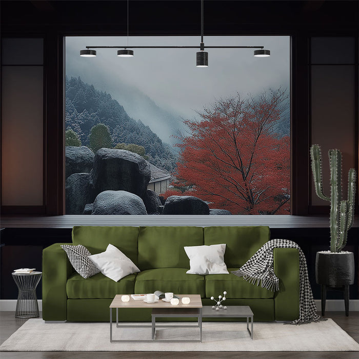 Fototapet zen | Tranquility av en höstbergsscen