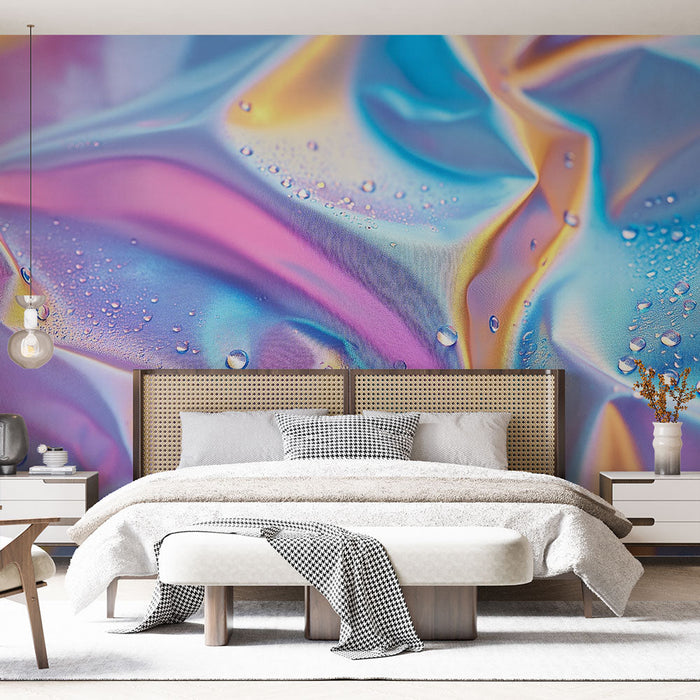 Ταπετσαρία τοιχογραφίας ιριδίζουσα | Φωτεινό και πολύχρωμο εφέ