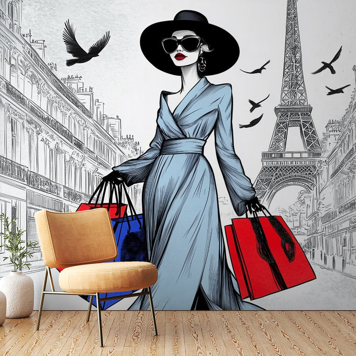 Şık Paris Duvar Kağıdı | Paris'te Modanın Zarafeti