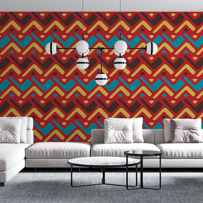 Mural Wallpaper ethnic | Colorful geometric pattern