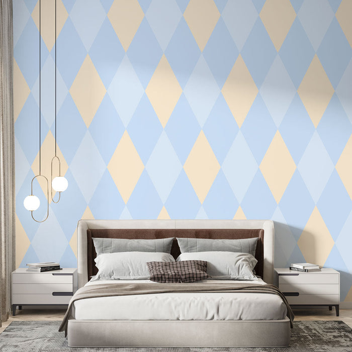 Пастелни диаманти тапет | Мек геометричен дизайн