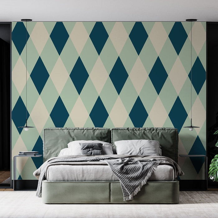 Tapet diamonds | Retro geometriskt mönster