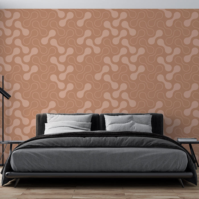 Tapeta s geometrickým motivem | Moderní zemité tóny