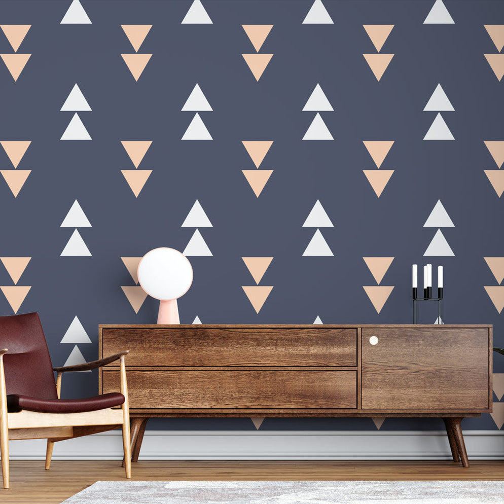 Mural Wallpaper triangles | Modern geometric pattern — WonderMural