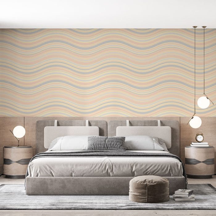 Fototapet wavy | Pastellharmoni och mjukhet