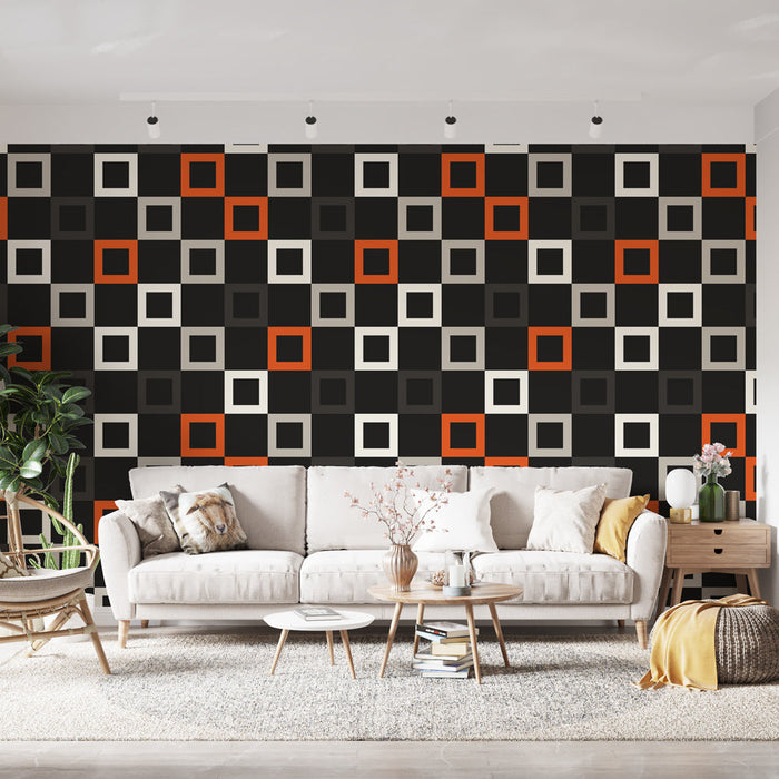 Tapeta geometrická | Moderní čtvercový vzor