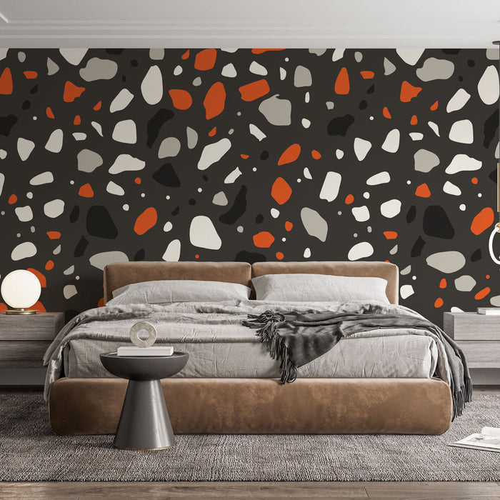 Ταπετσαρία τοίχου terrazzo | Πολύχρωμο μοντέρνο μοτίβο