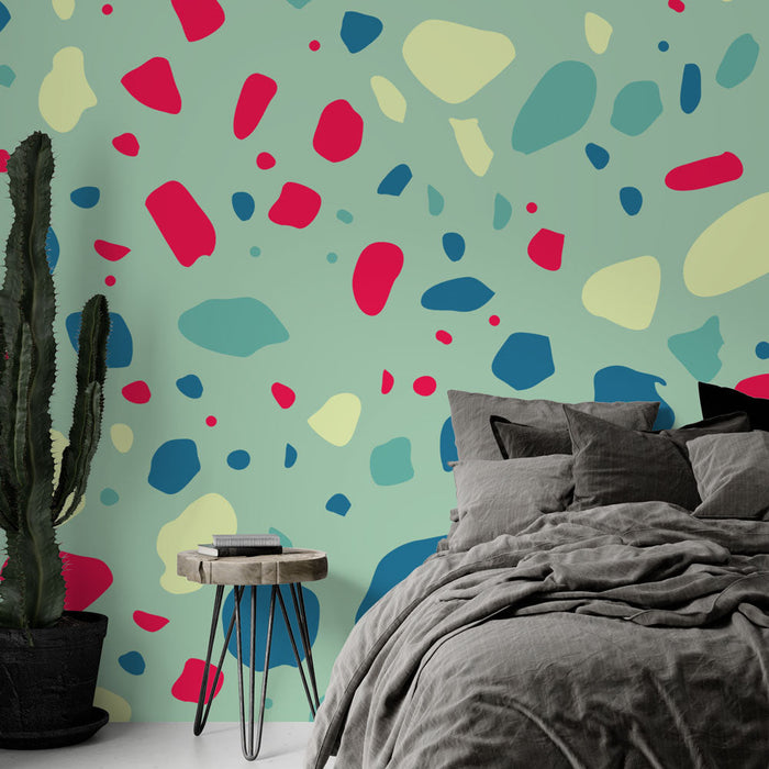 Tapeta terrazzo | Barevný abstraktní vzor