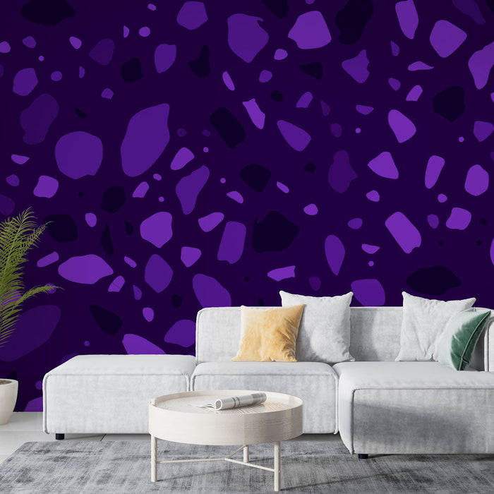 Tapeta terrazzo fialová | Moderní a živý design