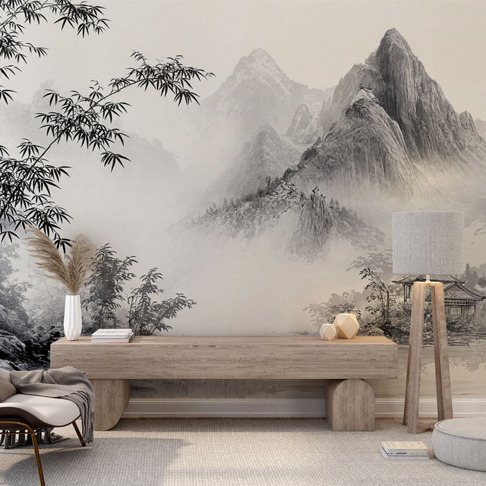 Tapeta tradiční krajina | Hory a bambus