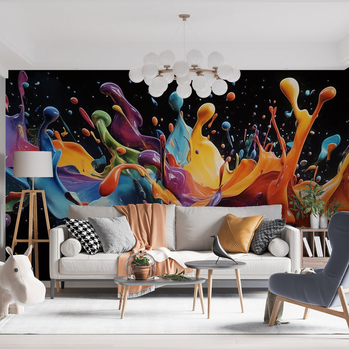 Mural Wallpaper abstract | Explosion of dynamic colors