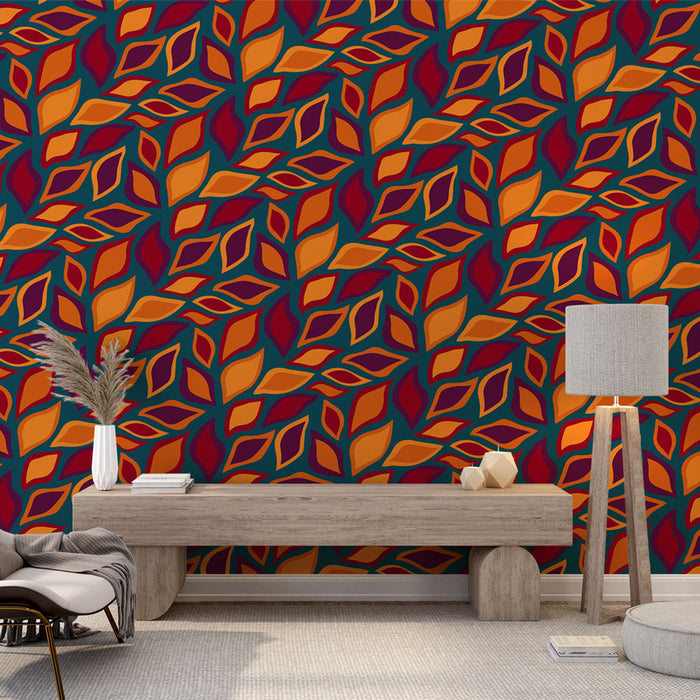 Papel de parede geometrico | Padrao colorido de outono