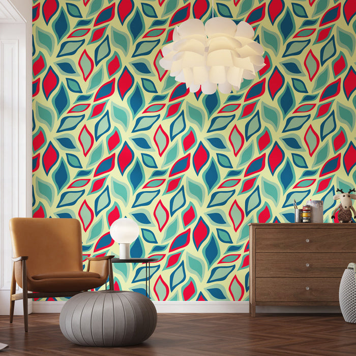 Tapeta s pestrobarevným listím | Moderní a odvážný design