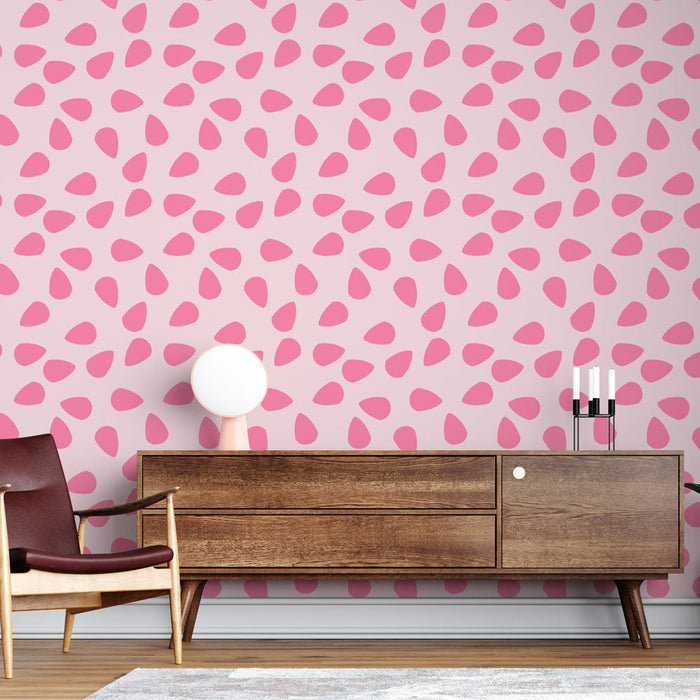 Papel de parede pink dots | Design divertido e colorido