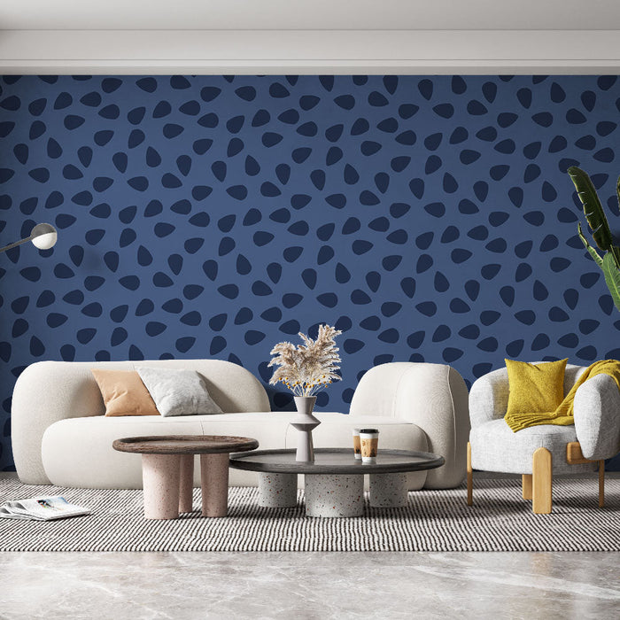 Mural Wallpaper abstract patterns | Navy Blue and Blue