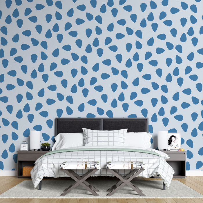 Mural Wallpaper drop pattern | Värske sinine disain