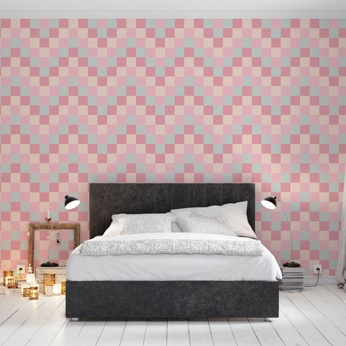 Tapet pastellplattor | Mjukt geometriskt mönster