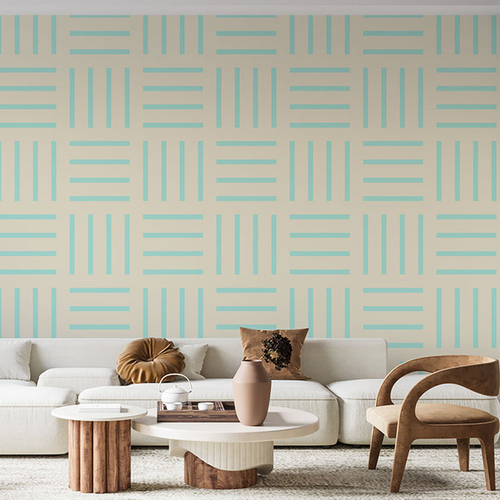 Тапет | Тюркоазени и кремави ивици