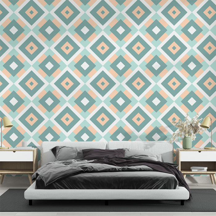 Tapetti geometrinen | Pastelli ja nykyaikainen suunnittelu