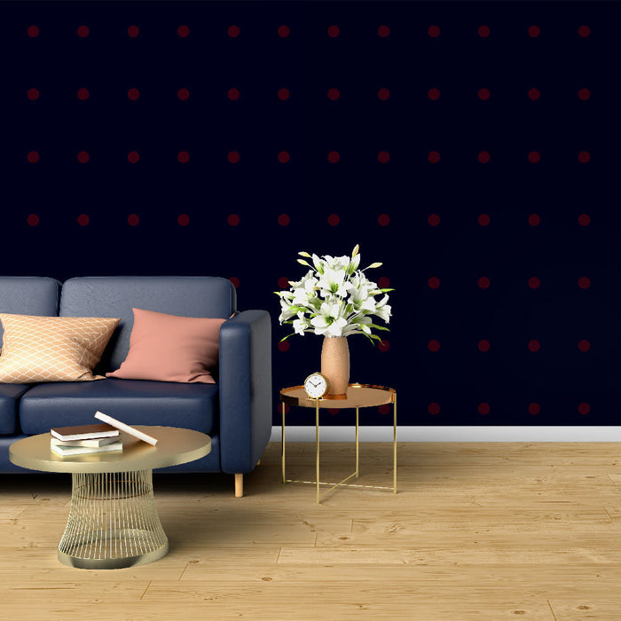 Tapeta w kropki | Minimalistyczny czarno-brązowy wzór