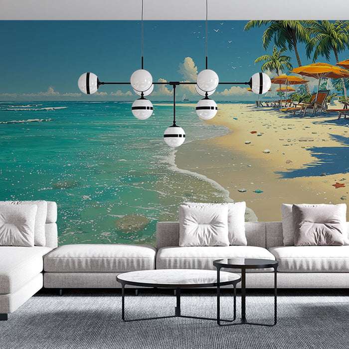 Carta da parati Spiaggia Tropicale | Fuga Rilassante