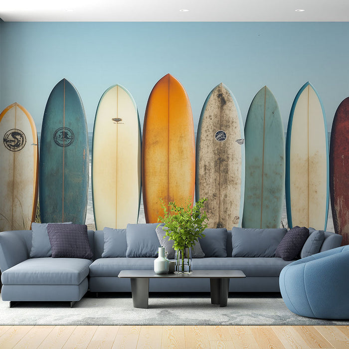 Carta da parati surf | Collezione di tavole sulla spiaggia