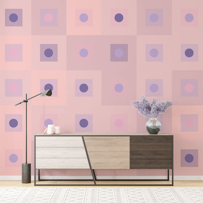 Tapetti geometrinen | Retro neliökuviot