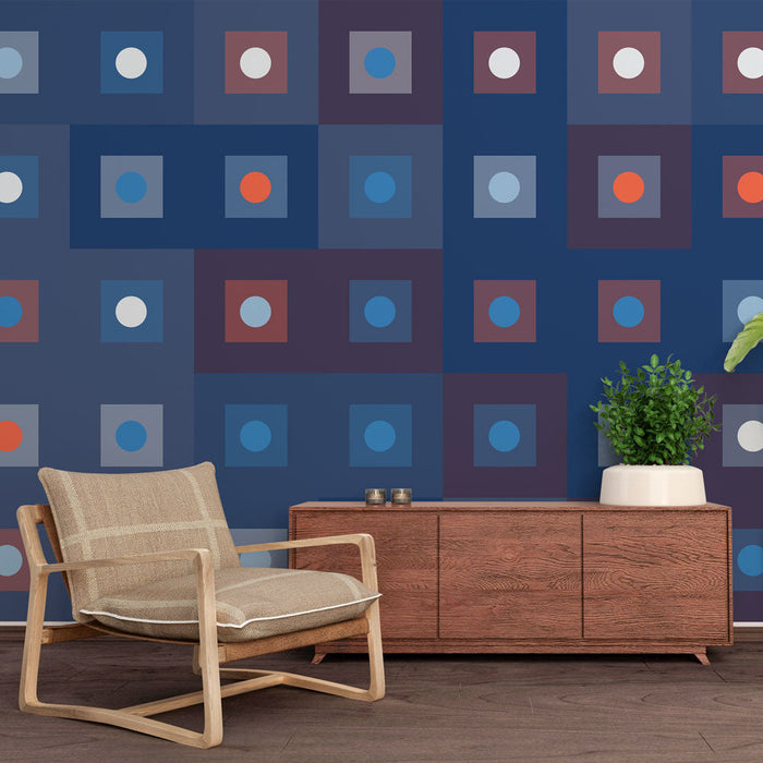 Seinatapeet | Värvilised ruudud ja ringid