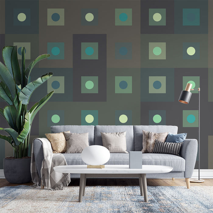 Fototapet geometrik | Retro nokta deseni