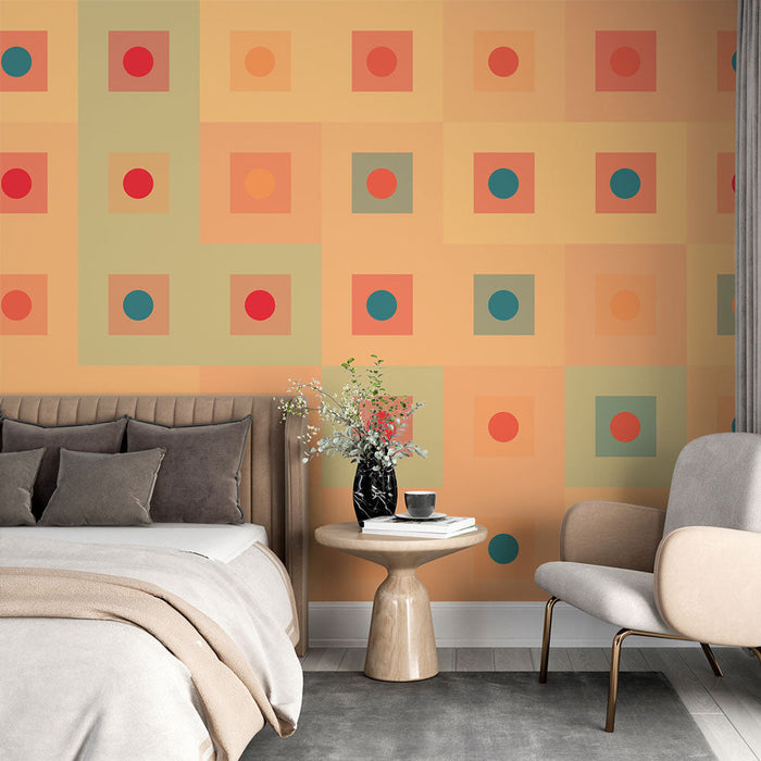 Muraaltapeet Geomeetriline | Oranž ja Beež