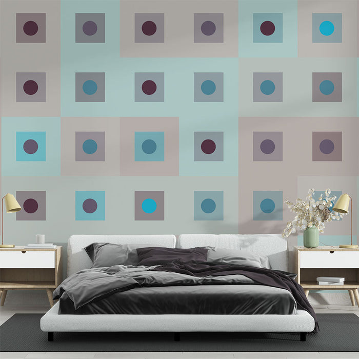 Fototapet Geometrisk | Flerfarvede Firkantede