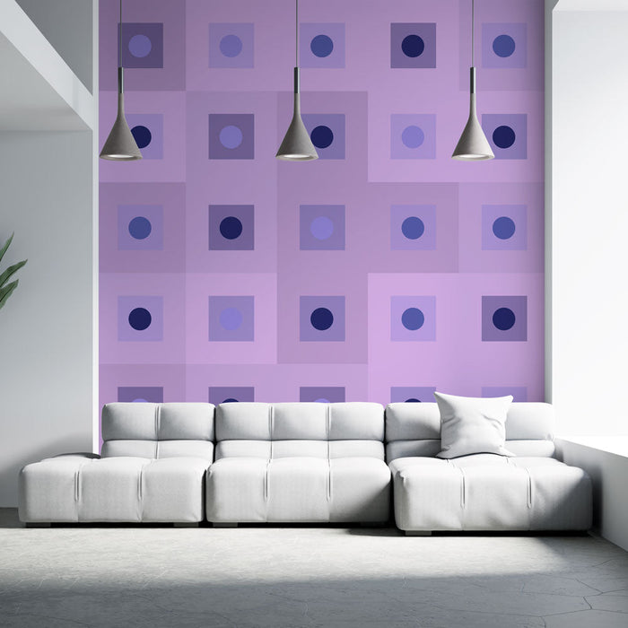 Fototapet geometrik | Mor kareler