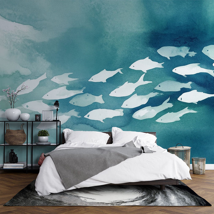 Фототапет риба | Успокояващ акварелен дизайн