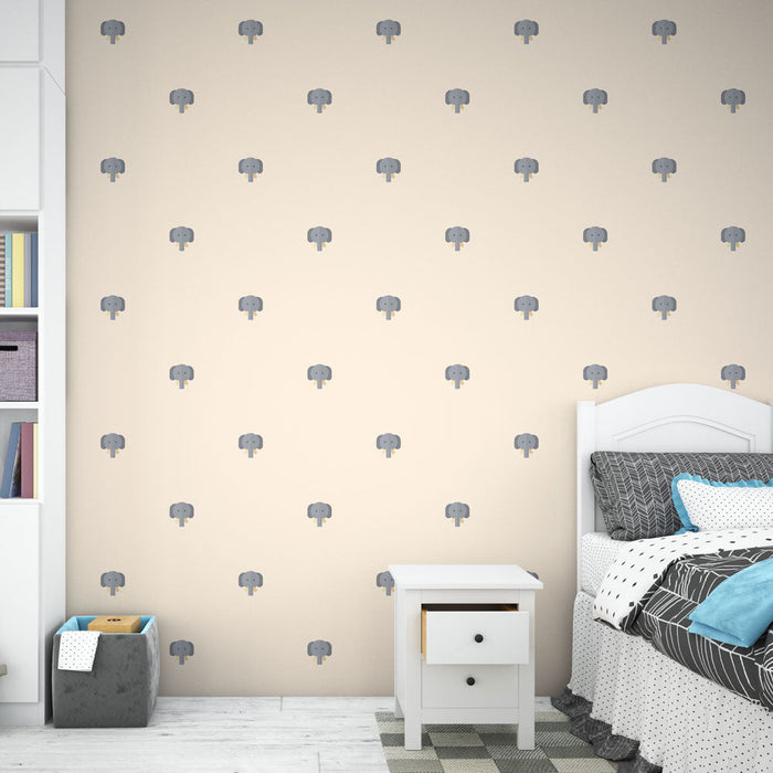 Mural Wallpaper Elephant | Playful and Elegant Pattern