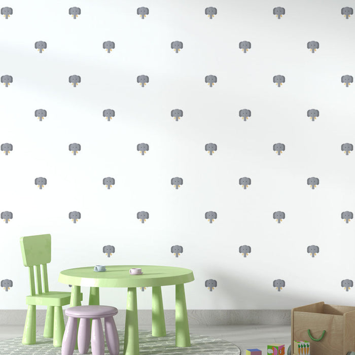 Mural Wallpaper elephant | Adorable pattern for children's room