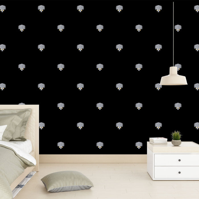 Mural Wallpaper elephant | Playful and modern pattern