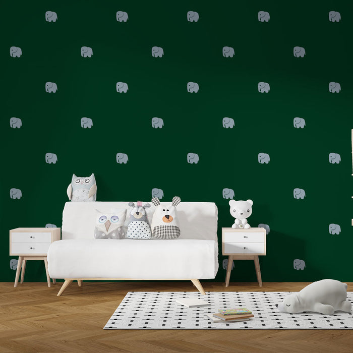 Mural Wallpaper elephants | Elegant and Playful Pattern