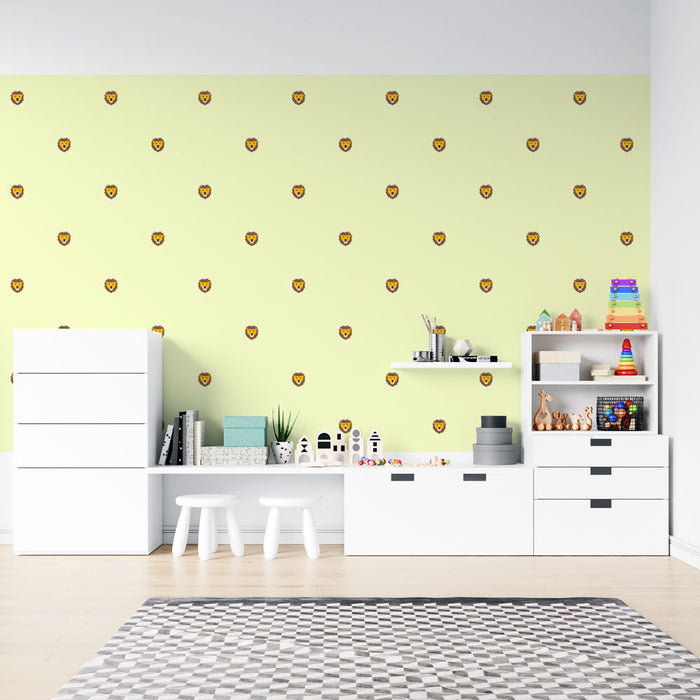 Fototapet aslan deseni | Çocuk odası için eğlenceli tasarım