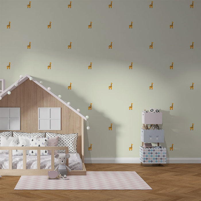 Fototapet zürafa | Çocuk odası için eğlenceli desen
