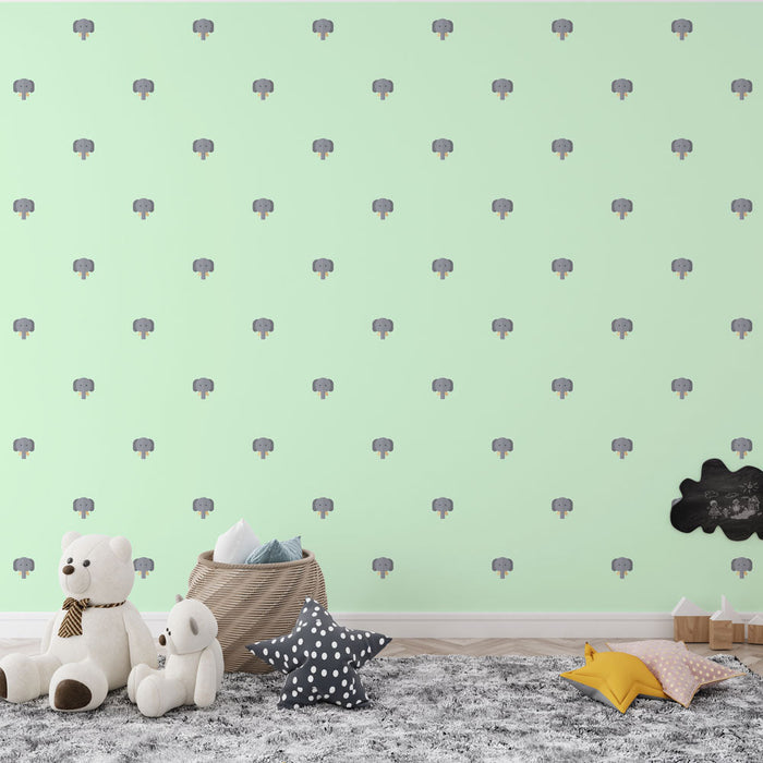 Mural Wallpaper elephants | Playful design for children's room