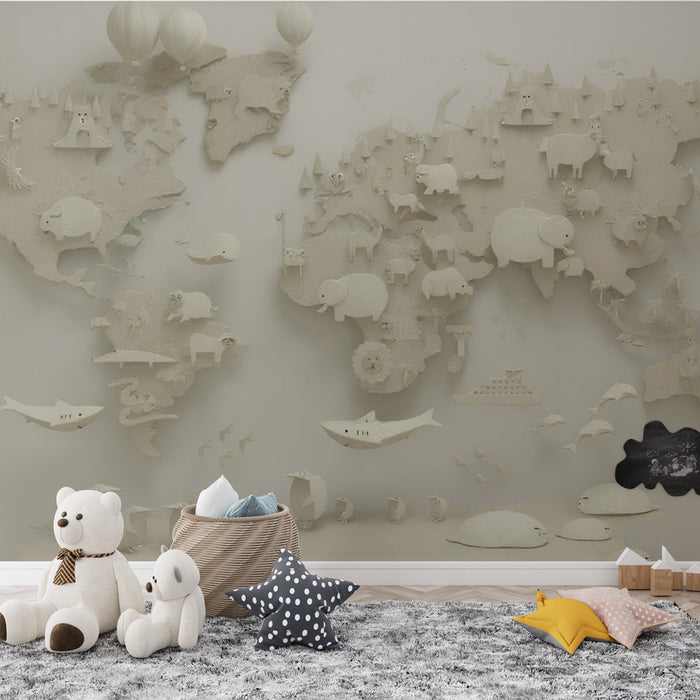 Fototapeet Loomakaart | Reliefne Maailm